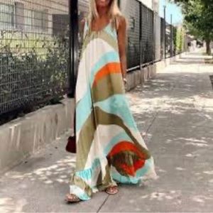 Multi colored maxi. Size large. NWT